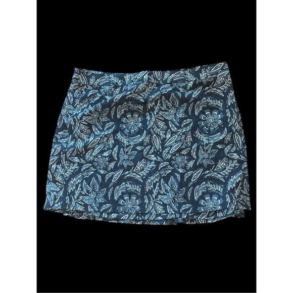 Beautiful Rip Skirt Hawaii Beach Wrap Skirt Sz XXL BLUE parsley Retired print Go - Picture 1 of 7